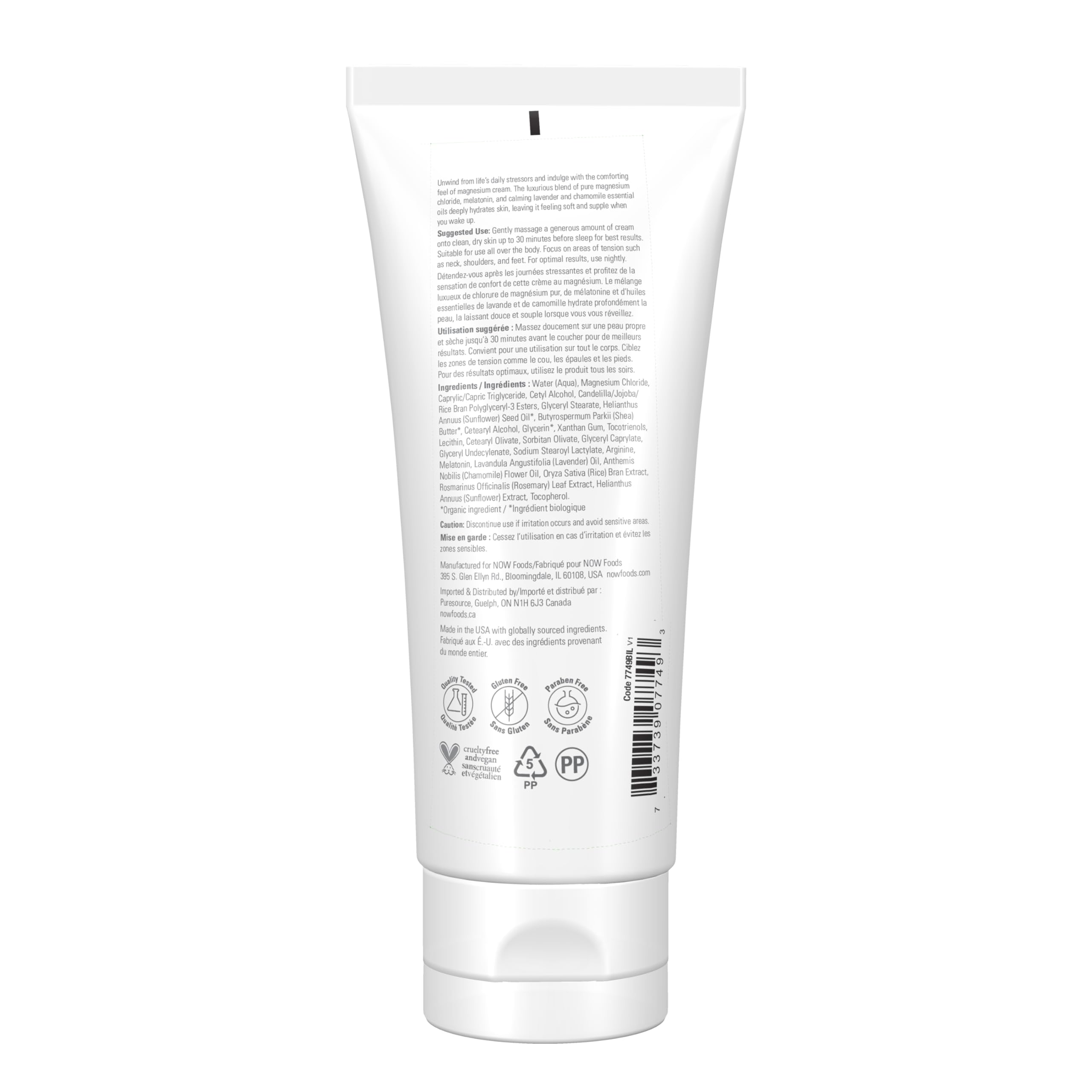 NOW Solutions niteZen creamy texture close-up highlighting smooth absorption and skin hydration benefit