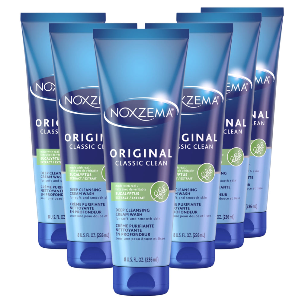 Noxzema front packaging showing 8 oz tube and brand benefit