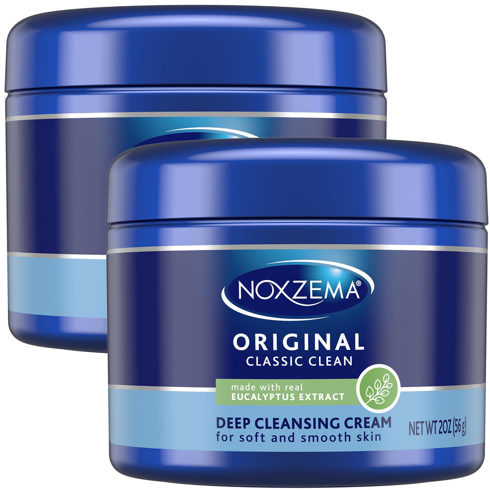 Noxzema front packaging travel jars showing compact convenience and brand trust