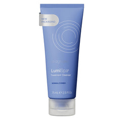 Nu Skin ageLOC LumiSpa cleanser front bottle shows clear label and benefits