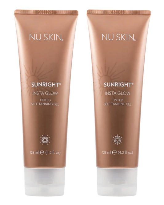 Nu Skin Sunright front packaging showing two 4.2 oz tubes for easy travel