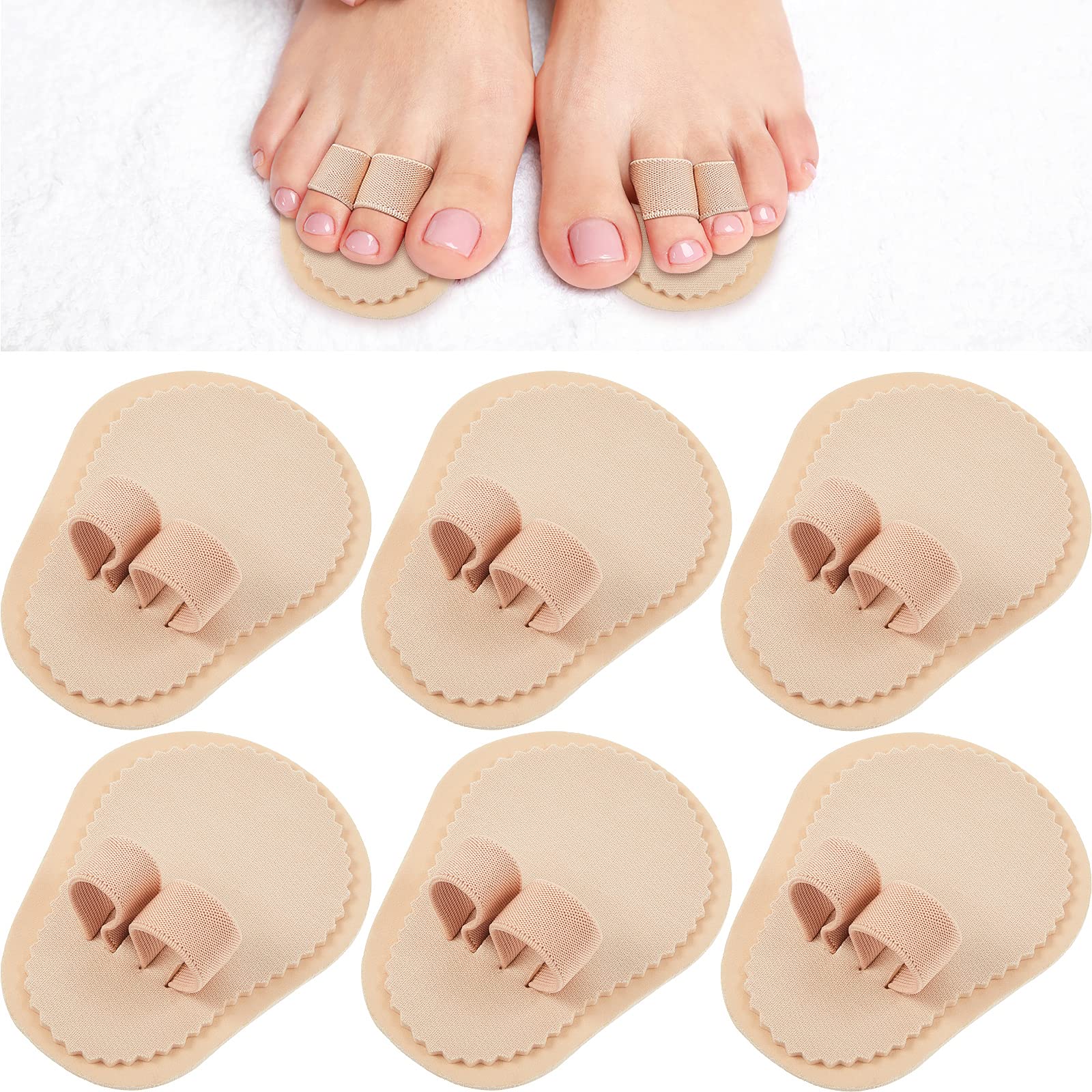 Nuanchu front packaging showing six cushioned toe splints and benefits