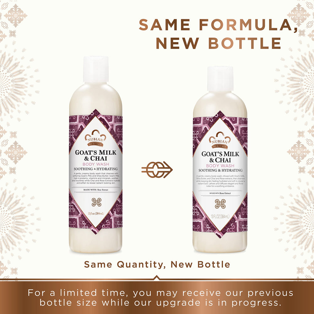 Nubian Heritage chai and rose composition reflecting warm floral scent