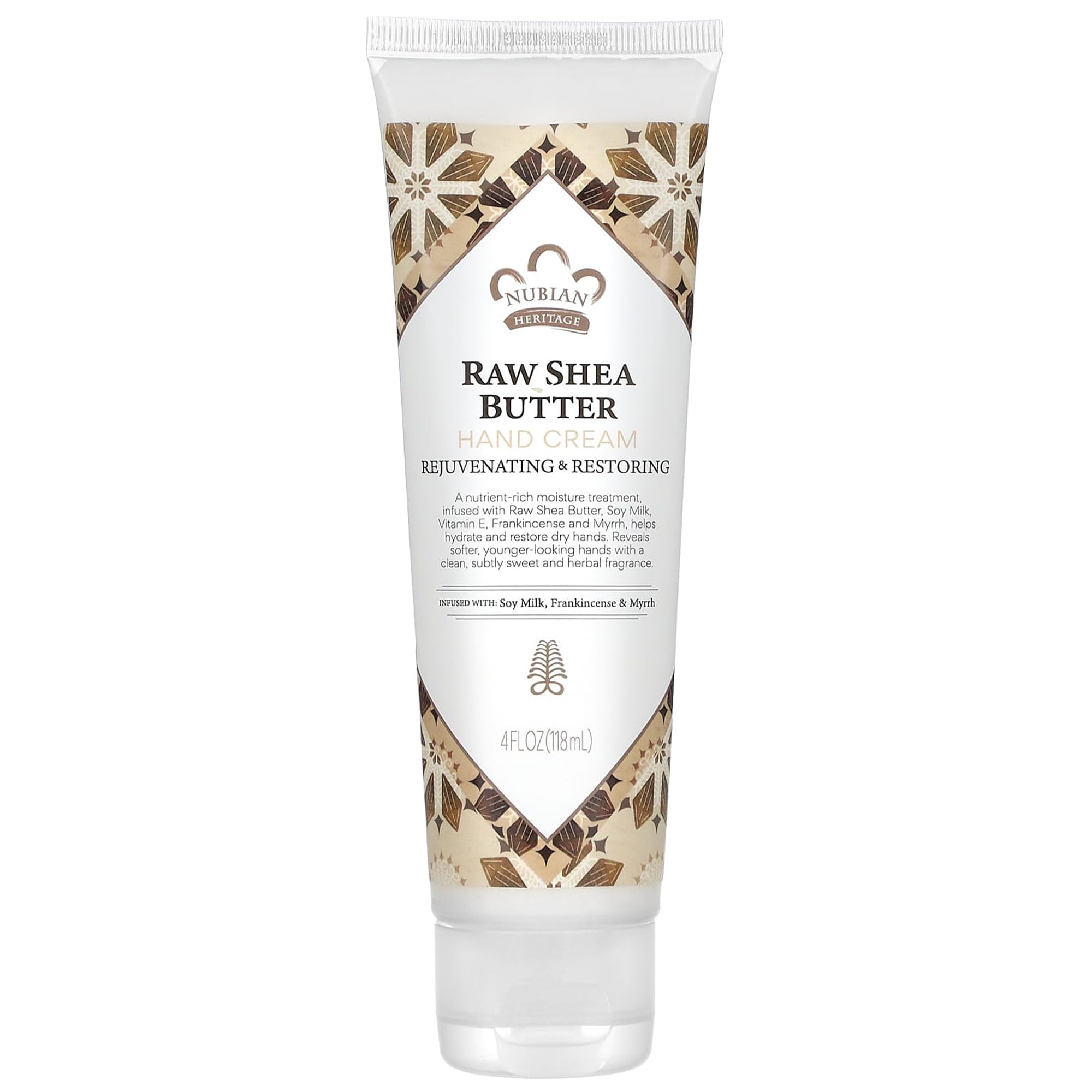 Nubian Heritage front packaging showing 4 oz tube and benefits
