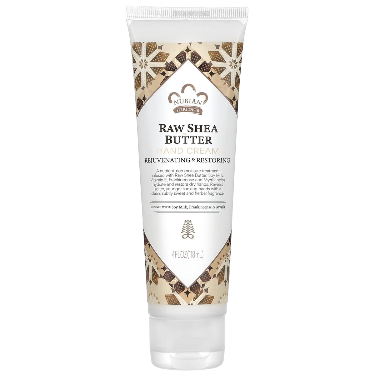 Nubian Heritage front packaging showing 4 oz tube and benefits