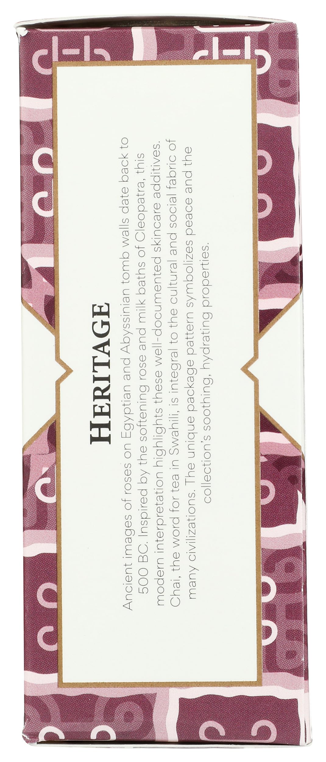 nubian heritage label detail displaying shea butter and goat's milk ingredients