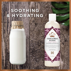 Nubian Heritage goats milk pouring to show nourishing texture