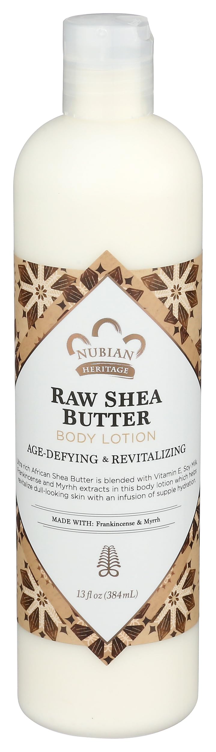 Nubian Heritage front bottle view showing clean label and 13 fl oz size, promotes everyday hydration