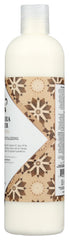 Nubian Heritage bottle next to a ruler to show 13 fl oz scale, helps visualize size for purchase