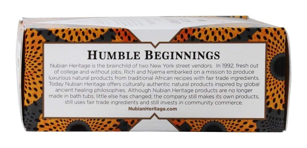 Nubian Heritage lathered soap in hand demonstrating rich foam for deep cleanse