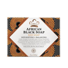 Nubian Heritage soap on bathroom vanity conveying everyday skincare routine benefit