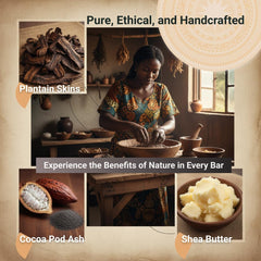 Nubiana bar used in shower illustrating full-body cleansing routine