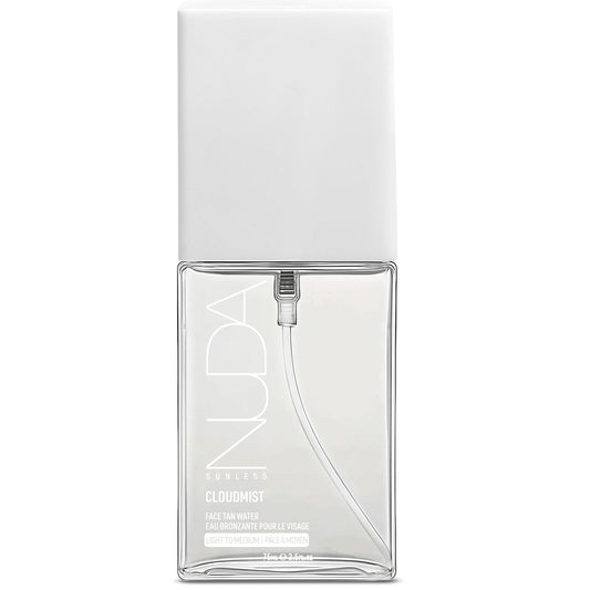 Nuda CloudMist front bottle showing packaging and travel size benefit