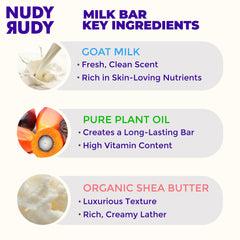 Nudy Rudy bar held in hand showing compact 4.2 oz size advantage