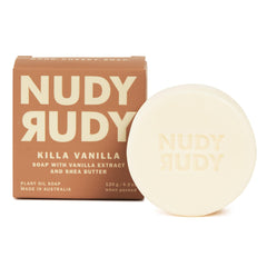 Nudy Rudy front packaging showing label and vanilla scent benefits