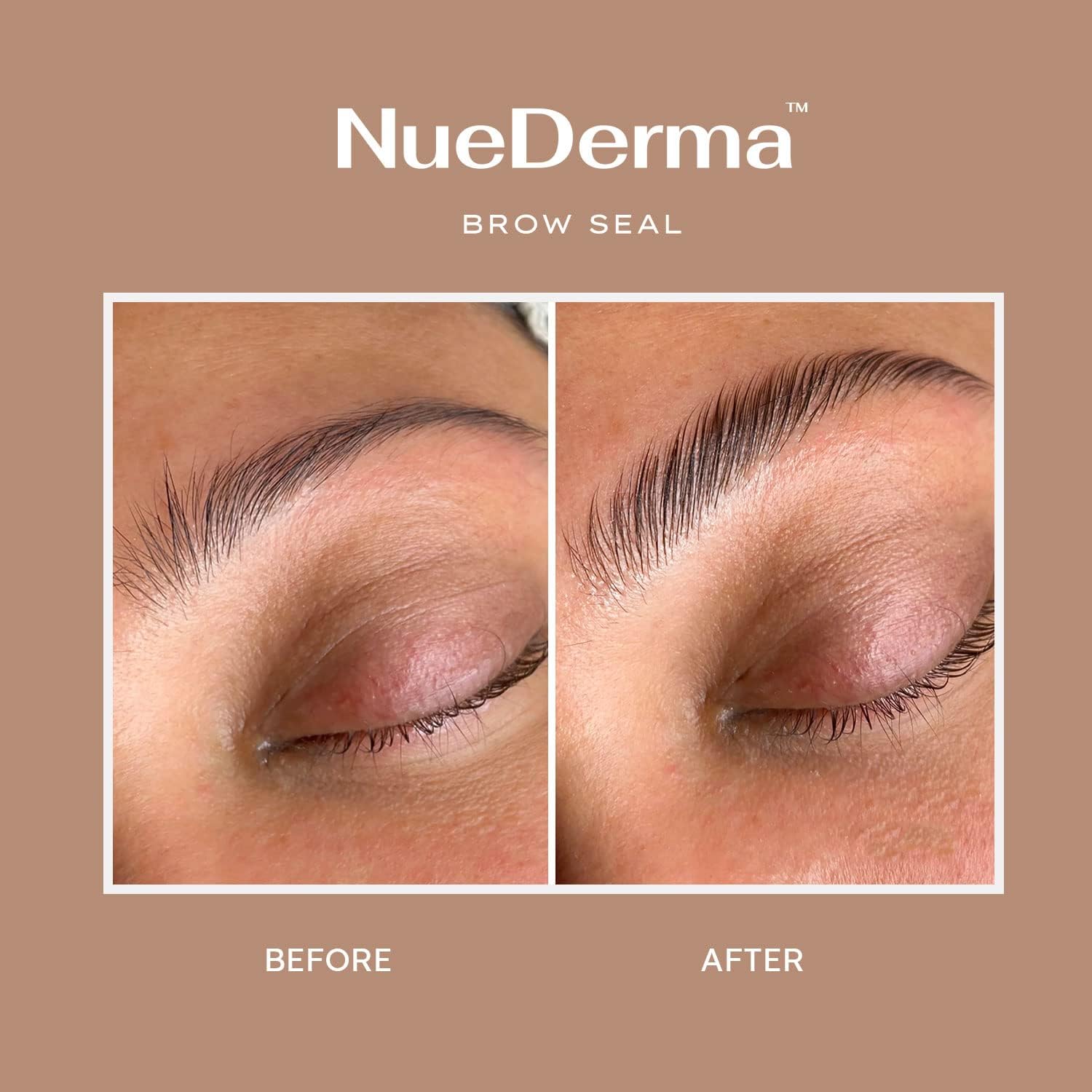 NueDerma in-bathroom routine image showing quick application and waterproof benefit