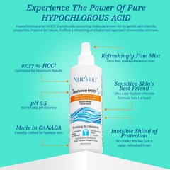NueVue bottle in hand to show scale and easy portability benefit