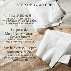NuFACE individually wrapped cloth removed from packet illustrating easy single-use convenience