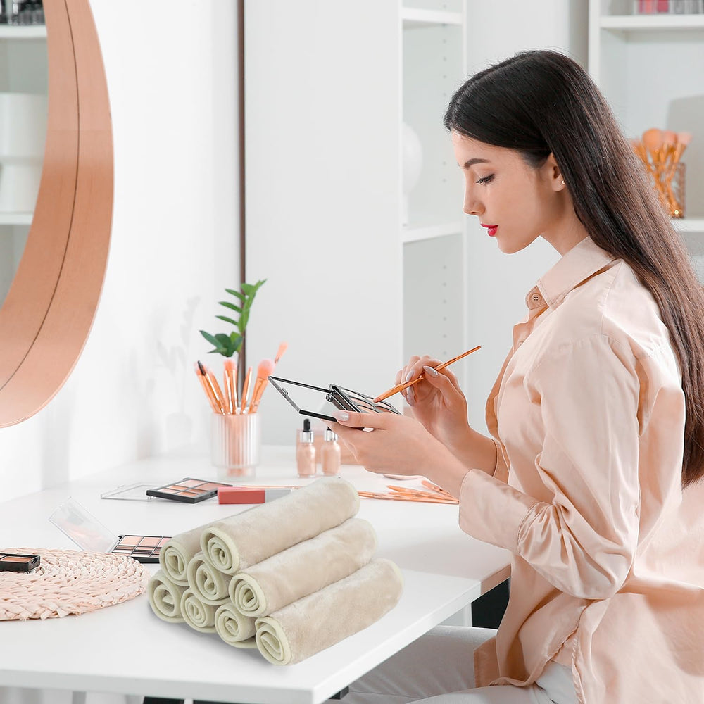 NUGILLA towel beside cleanser in bathroom lifestyle promoting daily routine