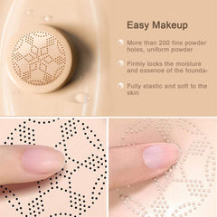 NUIBO applying cream on hand demonstrating even coverage benefit