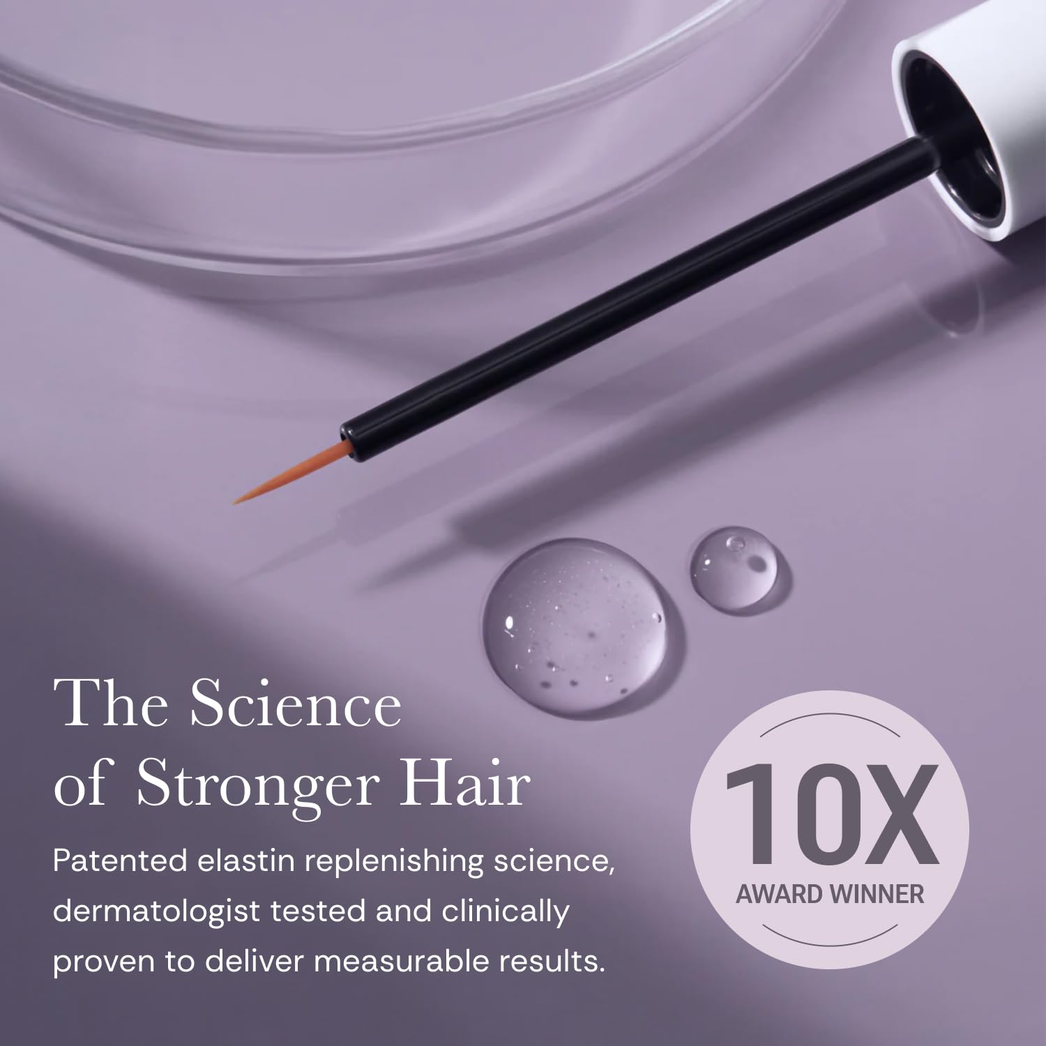 NULASTIN applicator close-up for precise lash base application