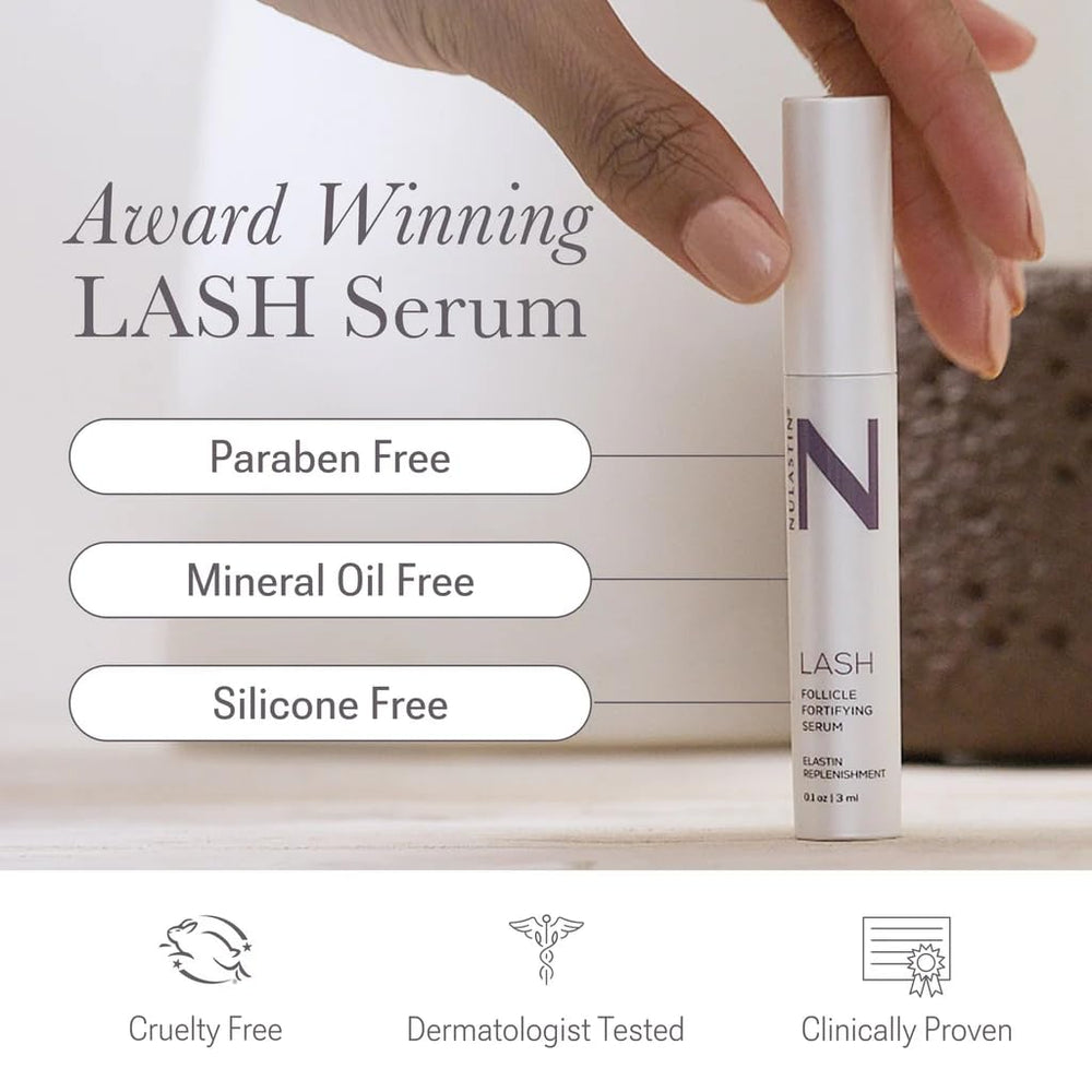 NULASTIN close-up of applicator tip for precise lash-line application benefit