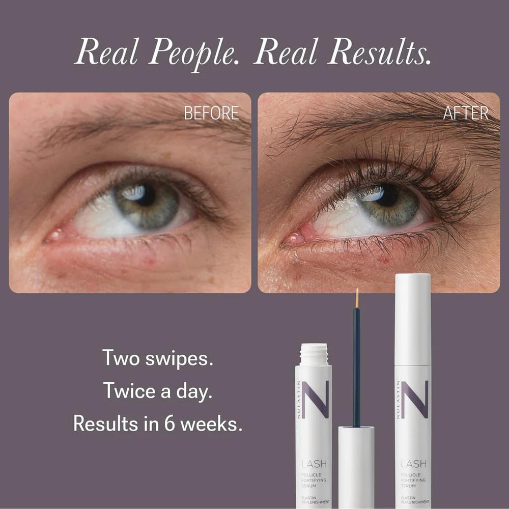NULASTIN serum droplet texture highlighting lightweight, non-greasy finish benefit