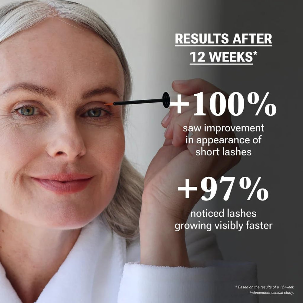NULASTIN applying serum along upper lash line demonstrating targeted nourishment benefit