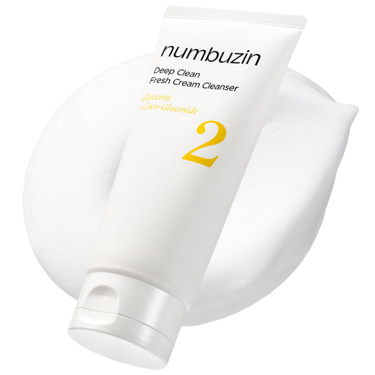 numbuzin front packaging showing bottle and product name, clean look benefit