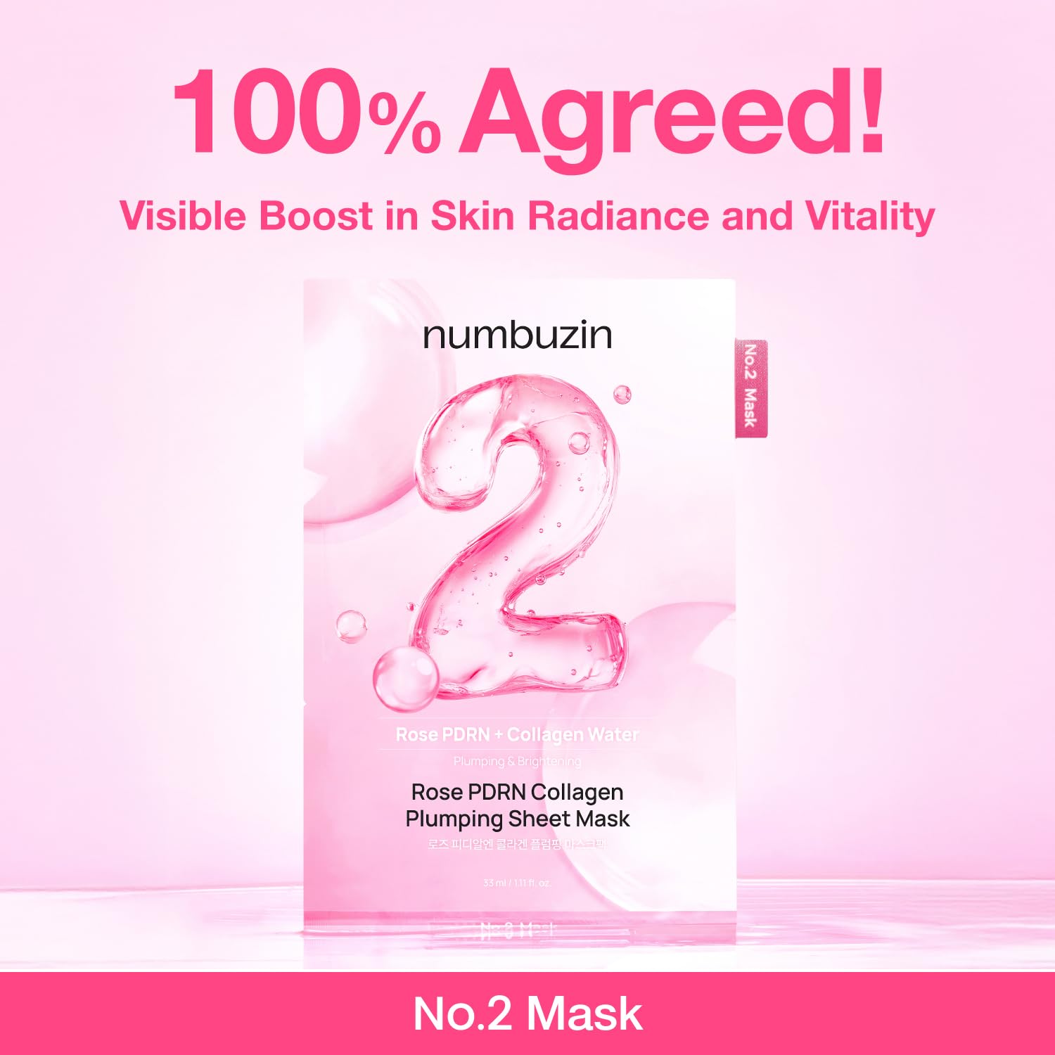 numbuzin mask applied on model highlighting fit and hydration effect