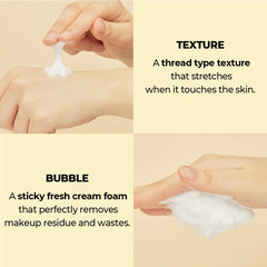 numbuzin pump dispensing foam onto hand for easy application and controlled use benefit