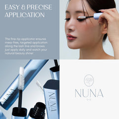 NUNA styled brows after use illustrating fuller, conditioned appearance