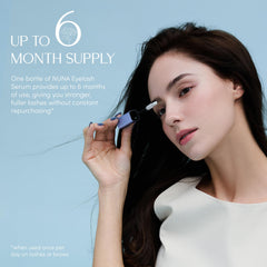 NUNA application along lashline demonstrating targeted nightly use