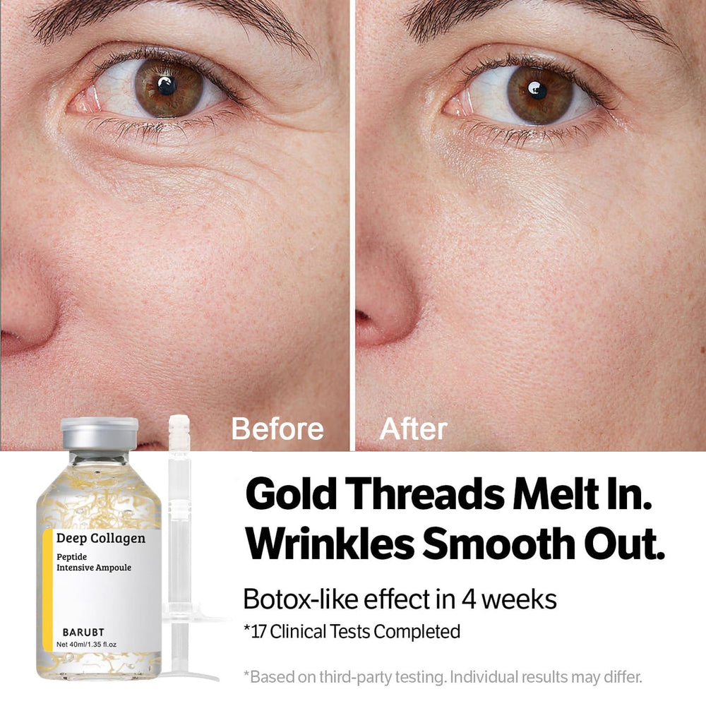 NureBe before and after skin comparison illustrating smoother, hydrated skin