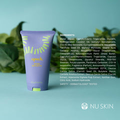 Nu Skin open jar revealing creamy texture for deep nourishment and non-greasy finish