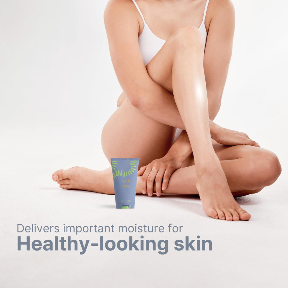 Nu Skin jar next to a hand for scale, demonstrating convenient 4.4 oz travel-friendly size