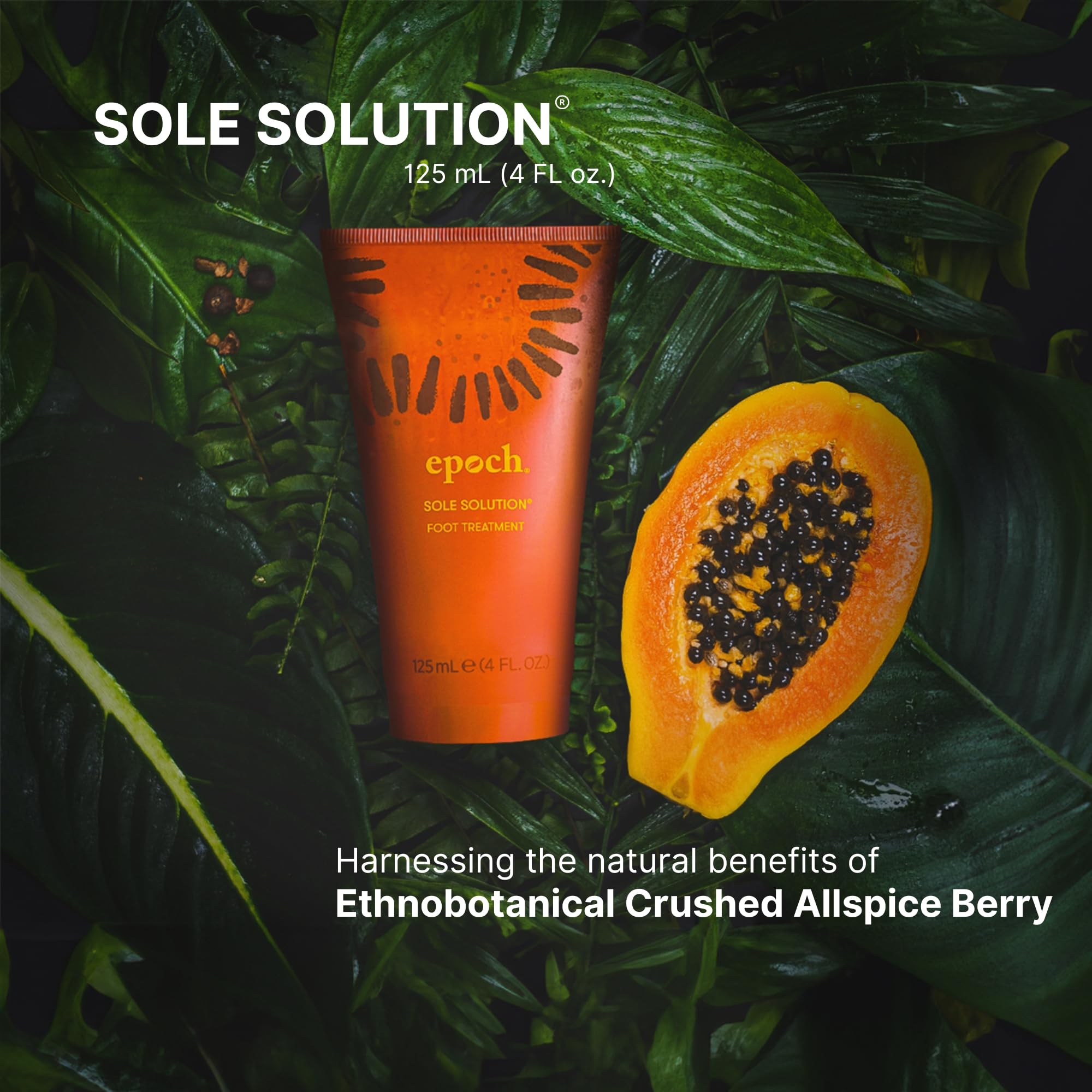 Baobab ingredient visual with Nu Skin Epoch Sole Solution highlighting replenishment