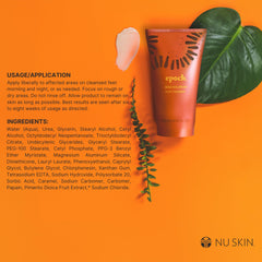Nu Skin Epoch Sole Solution label open listing 40% urea and key actives
