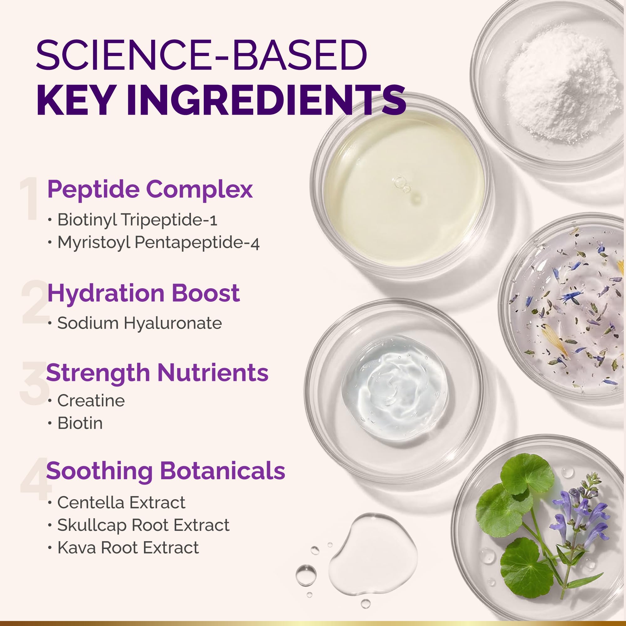 NUTRAHARMONY serum texture close-up showing lightweight, fast-absorbing benefit