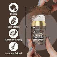 Nuva Botanicals product applied at roots demonstrating instant lift and freshness