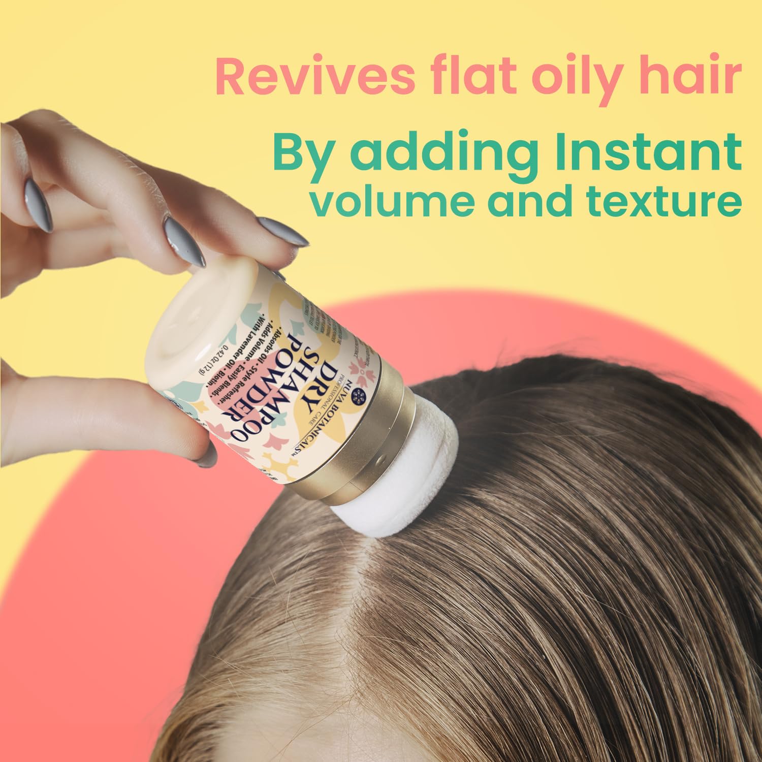 Nuva Botanicals before and after roots showing visible lift and reduced oil