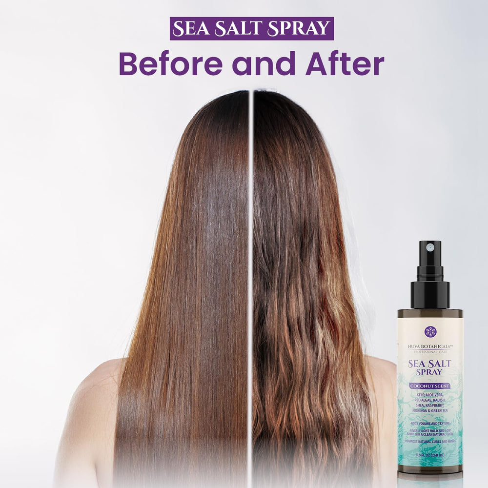 Nuva Botanicals used on model creating beachy waves for effortless style