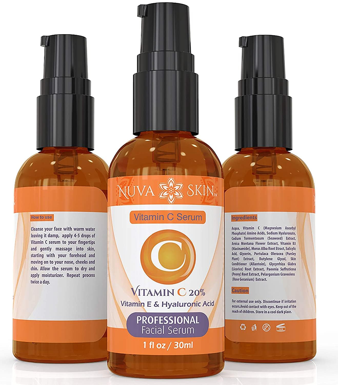 Nuva Skin dropper dispensing serum demonstrating controlled application benefit