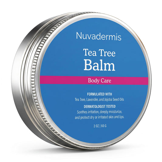 NUVADERMIS jar front view showing clean branding and compact size for travel