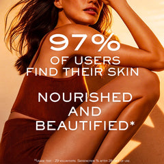 NUXE close-up shimmer showing pearly particles for luminous skin benefit