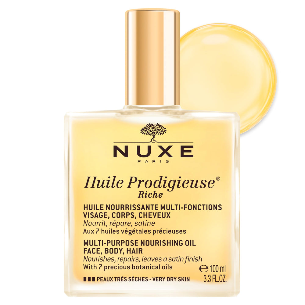 NUXE bottle front view showing elegant packaging and instant luxury