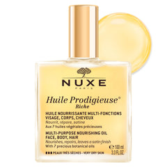 NUXE bottle front view showing elegant packaging and instant luxury
