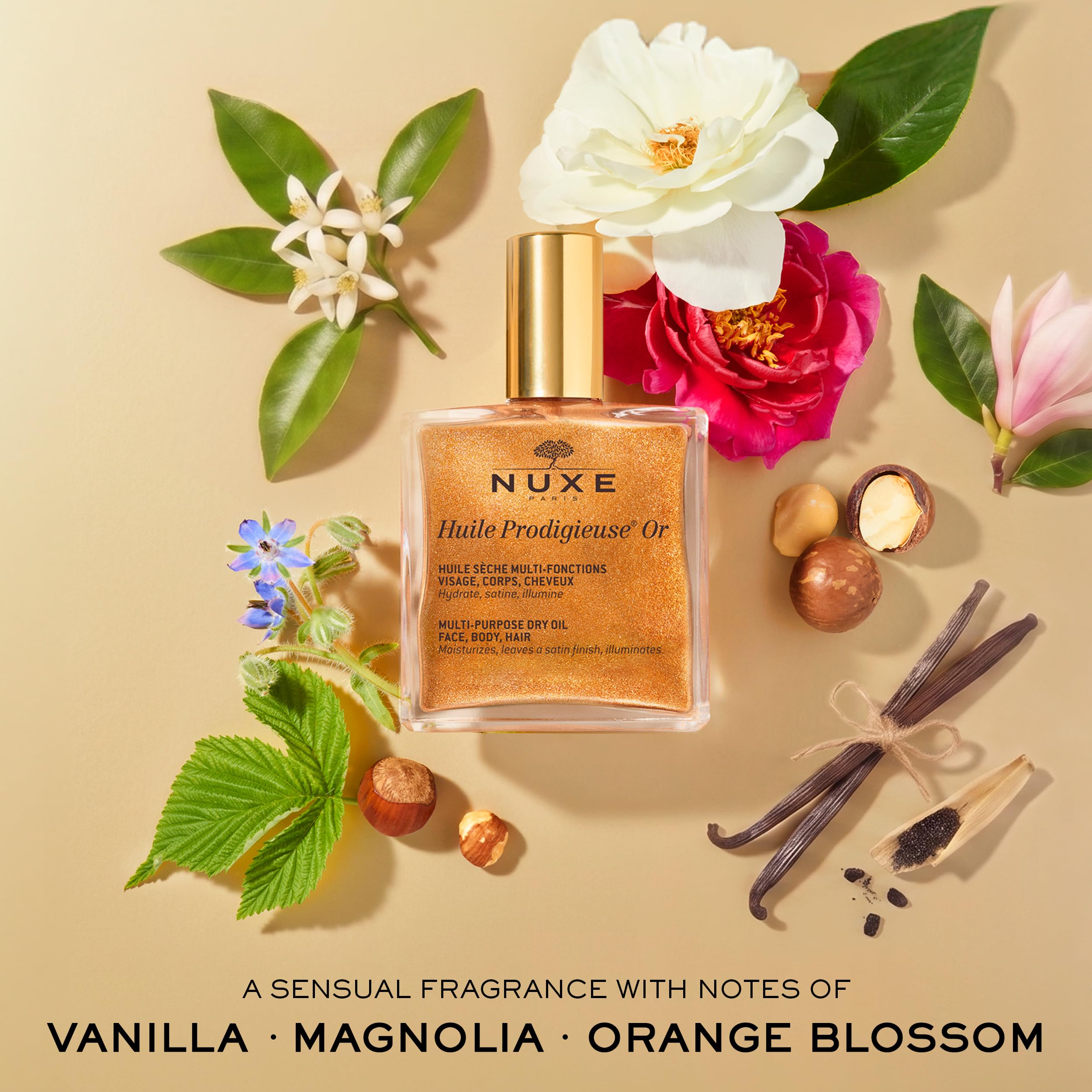 NUXE product in a beach setting conveying portable summer glow