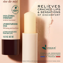 NUXE ingredients label close-up highlighting honey shea butter nourishing benefits