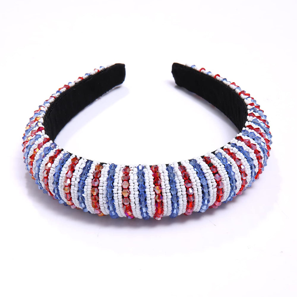 NVENF headband worn with loose waves adding festive style to outfit